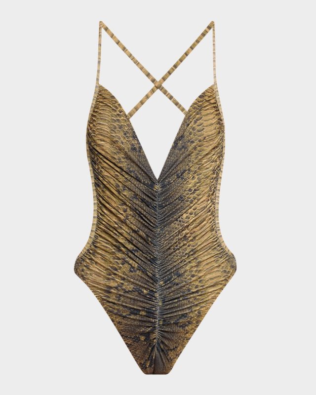 Python Butterfly One-Piece Swimsuit